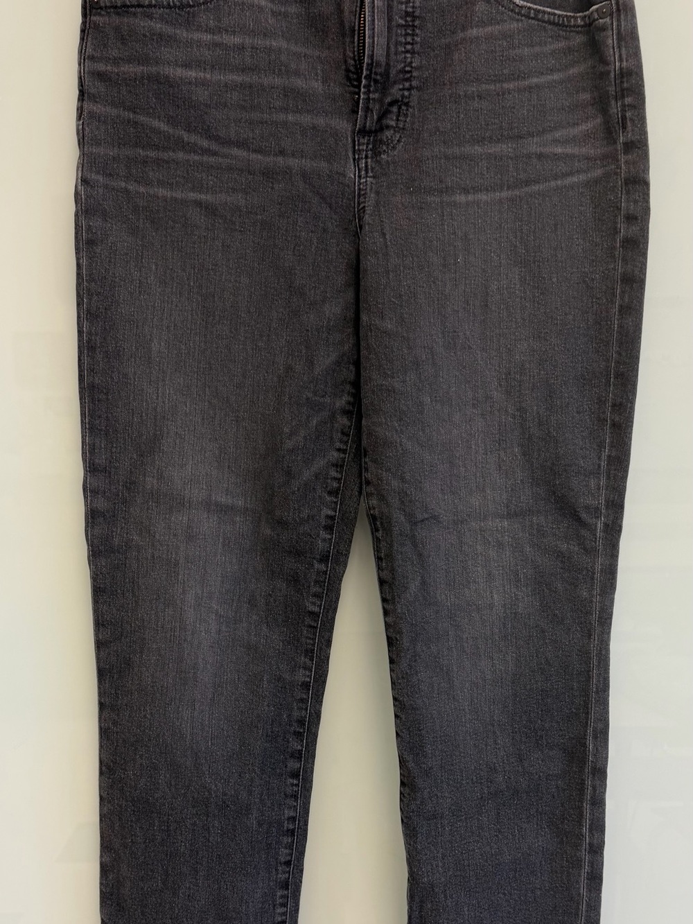 Madewell The Perfect Vintage Crop Washed Black Jeans